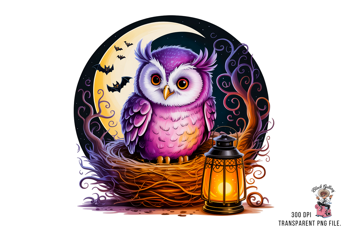 Halloween Owl Sublimation PNG Bundle, a Graphic by Clipart Bloom (Photo 8 of 11)