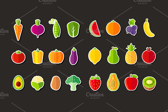 Fresh Healthy Fruits And Vegetables