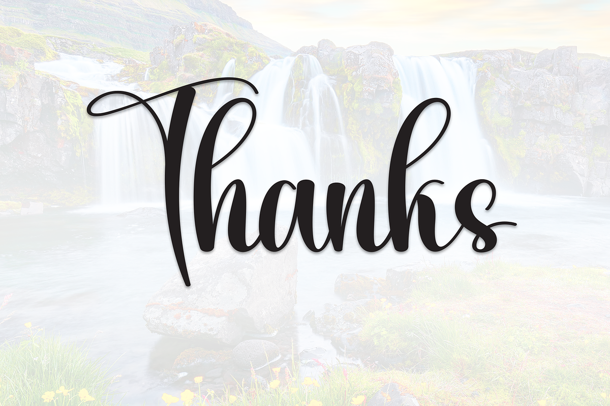 Waterfall | Script Font, a Handwritten Font by Scratchones (Photo 9 of 9)