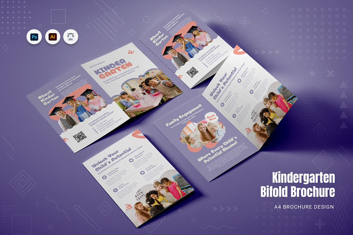 Kindergarten Bifold Brochure, a Brochure Template by Fannan Studio