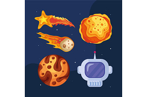 Five Universe Space Icons