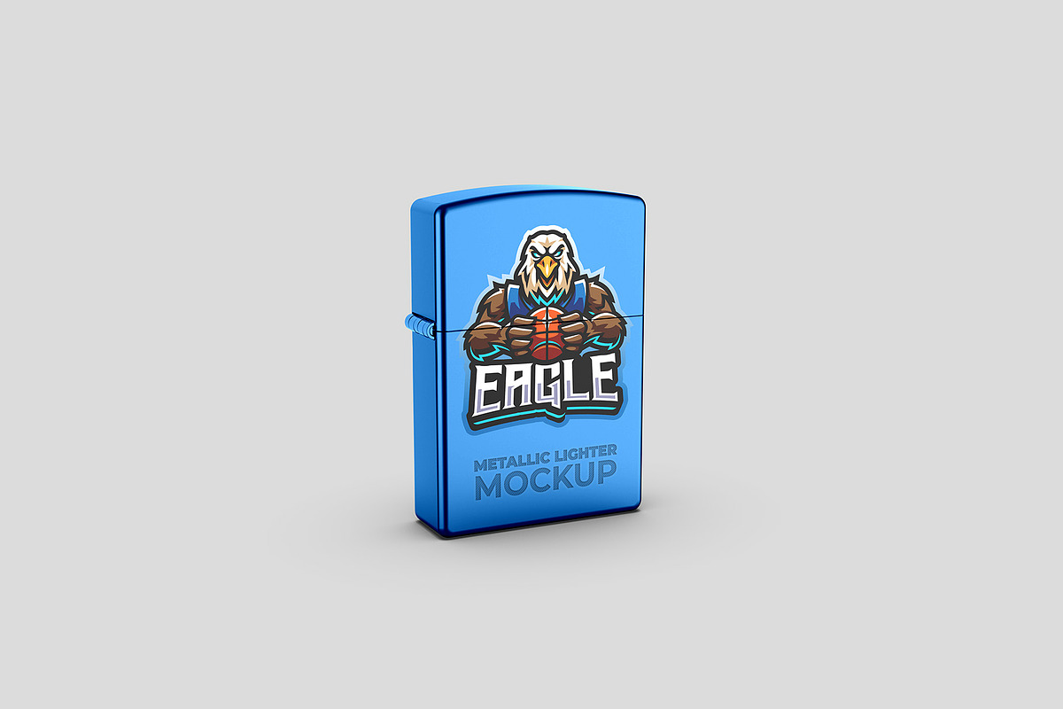Metallic Lighter Mockup - 8 views, a Merchandise Mockup by Illusiongraphic (Photo 3 of 21)