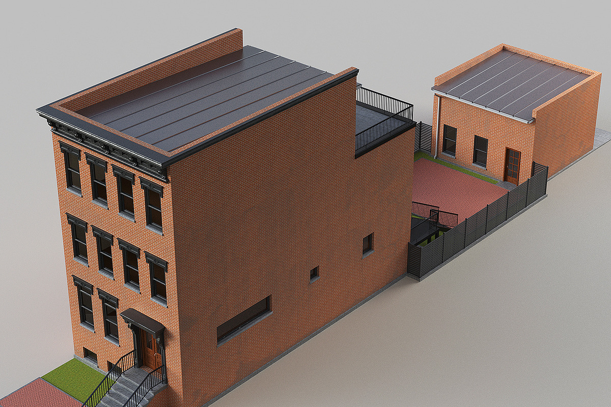 Brownstone townhouse, an Architecture 3D Model by happy brush (Photo 2 of 8)