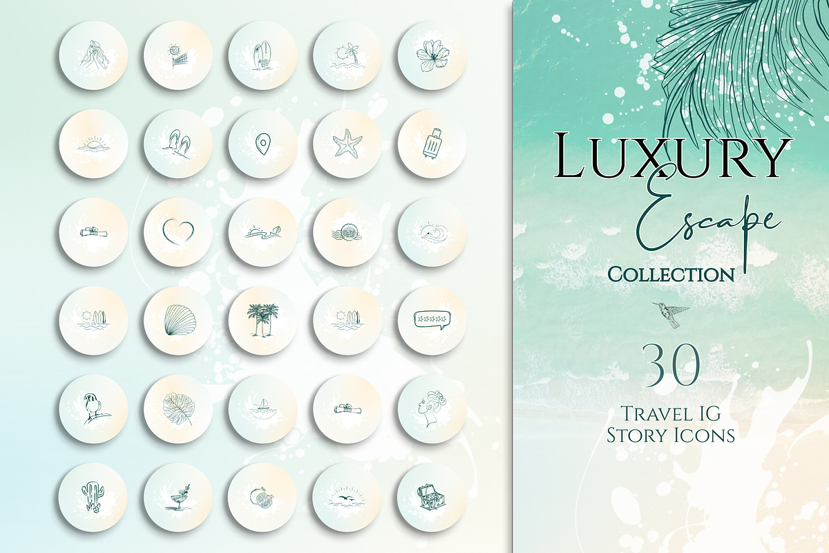 Travel Instagram Story Icons, a Social Media Template by Under My Cozy Roof (Photo 1 of 5)