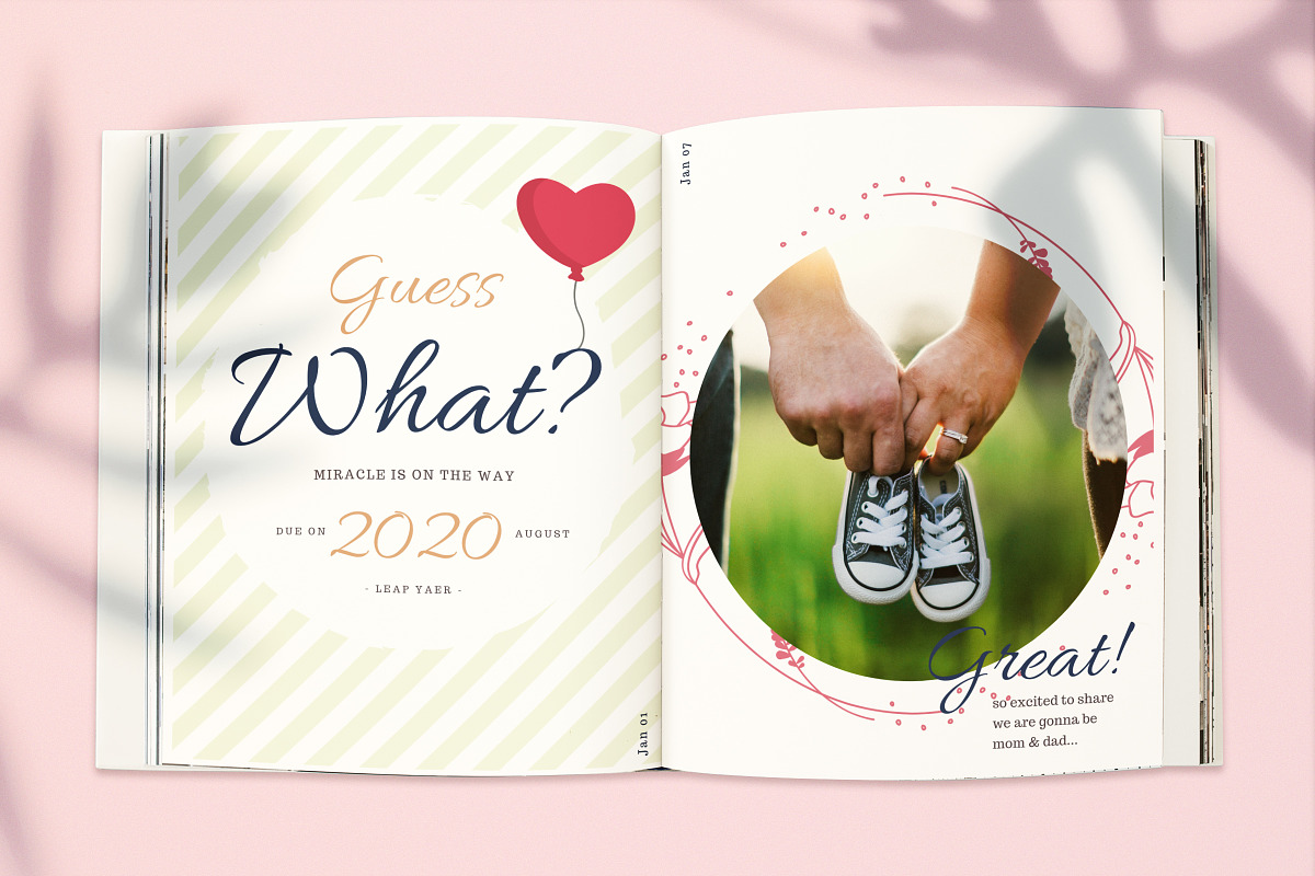 BONJOUR BEBE Pregnancy Journal, a Brochure Template by Typography Prime (Photo 3 of 15)