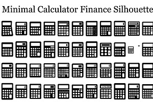 Minimal Calculator Finance Silhouett, a Graphic by hafijul