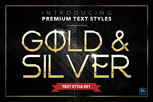 Gold & Silver 4 - 20 Text Styles