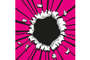 Comic book hole. Vector paper, an Illustration by Things for designers