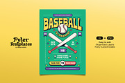 Retro Baseball Tournament Flyer, a Flyer Template by Tiptop Graphic (Thumbnail 1 of 5)