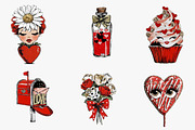 Sweet Valentine Clipart, an Illustration by CreationArt (Thumbnail 3 of 6)
