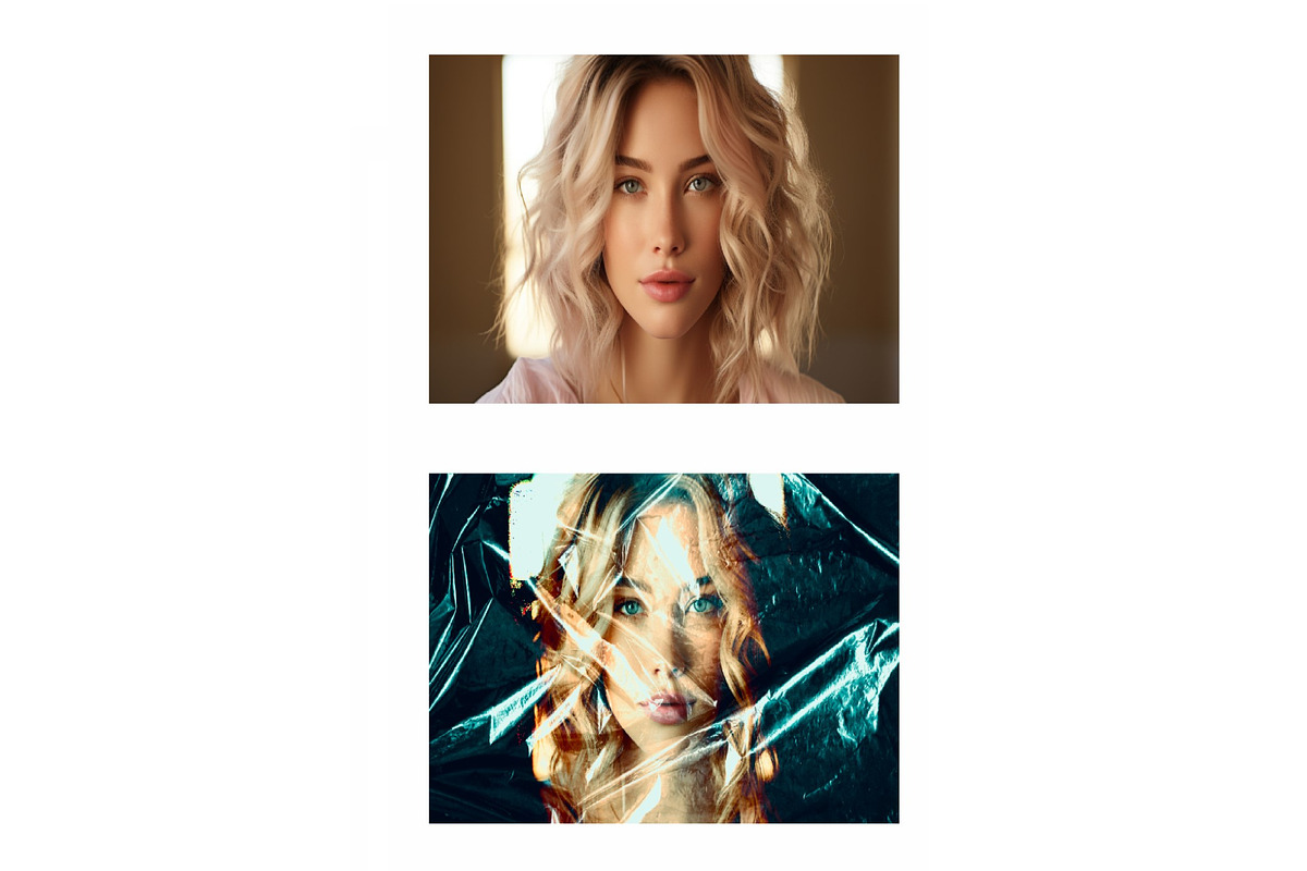 Glossy Wrap Portrait Photo Effect, a Brushes & More by studiogstock (Photo 2 of 2)