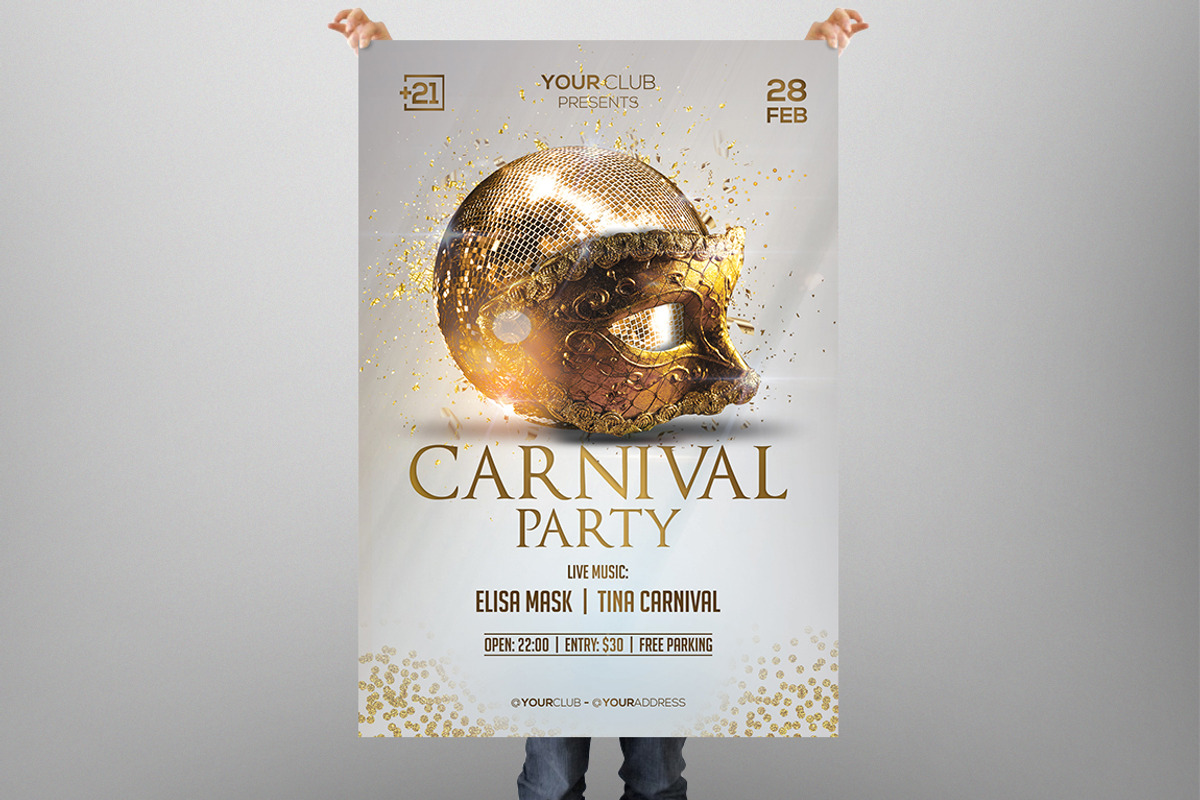 Carnival Party 2019 PSD Flyer, a Flyer Template by Naim Selmani (Photo 2 of 2)