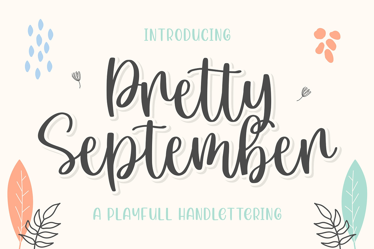 Pretty September, a Script Font by Good Java Studio