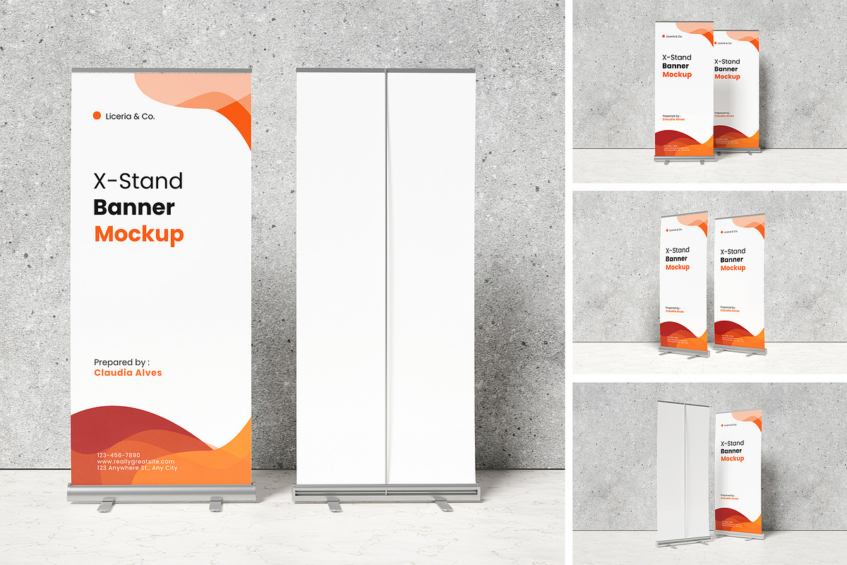 X-Stand Banner Mockup, an Advertising Mockup by swsi-studio (Photo 1 of 5)