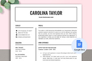 Google Docs Resume Template 01, a Resume Template by GResume (Thumbnail 1 of 8)