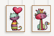 Whimsical Valentine’s Day Cat Clipar, an Illustration by Libby Wishes (Thumbnail 5 of 7)