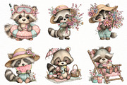 Whimsical Summer Raccoon clipart, an Illustration by Designworld (Thumbnail 7 of 7)