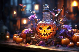 Hallowen Liqueur. Generative AI