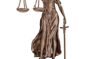 Bronze Lady of Justice Statue, a Photo by Andy Dean Photography