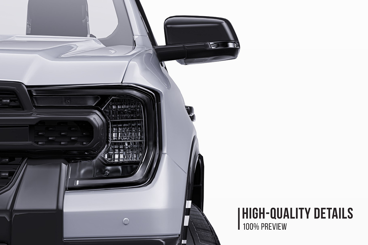 Modern Double Cab Pickup Mockup Set, a Product Mockup by Halal Graphic Studio (Photo 3 of 15)