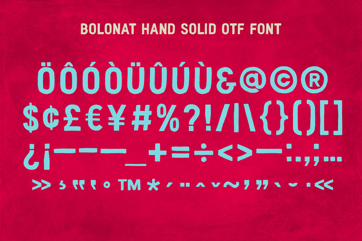 Bolonat Solid Hand OTF Font preview 5