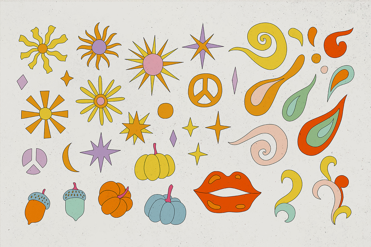 Groovy collection inspo by Retro 70s, an Object Graphic by Yamurchik (Photo 20 of 26)