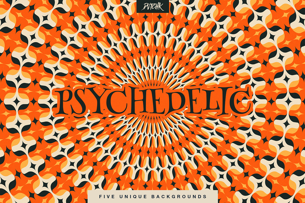 Psychedelic Vector Backgrounds, a Background Graphic by dvtchk