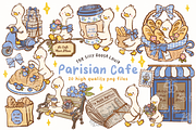 Parisian Cafe Goose Clipart, an Animal Illustration by Blumensdiary (Thumbnail 1 of 6)