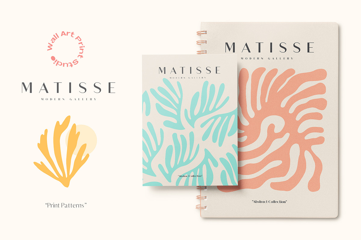 Matisse Modern Gallery 1, a Background Graphic by Wall Art Print Studio (Photo 10 of 13)