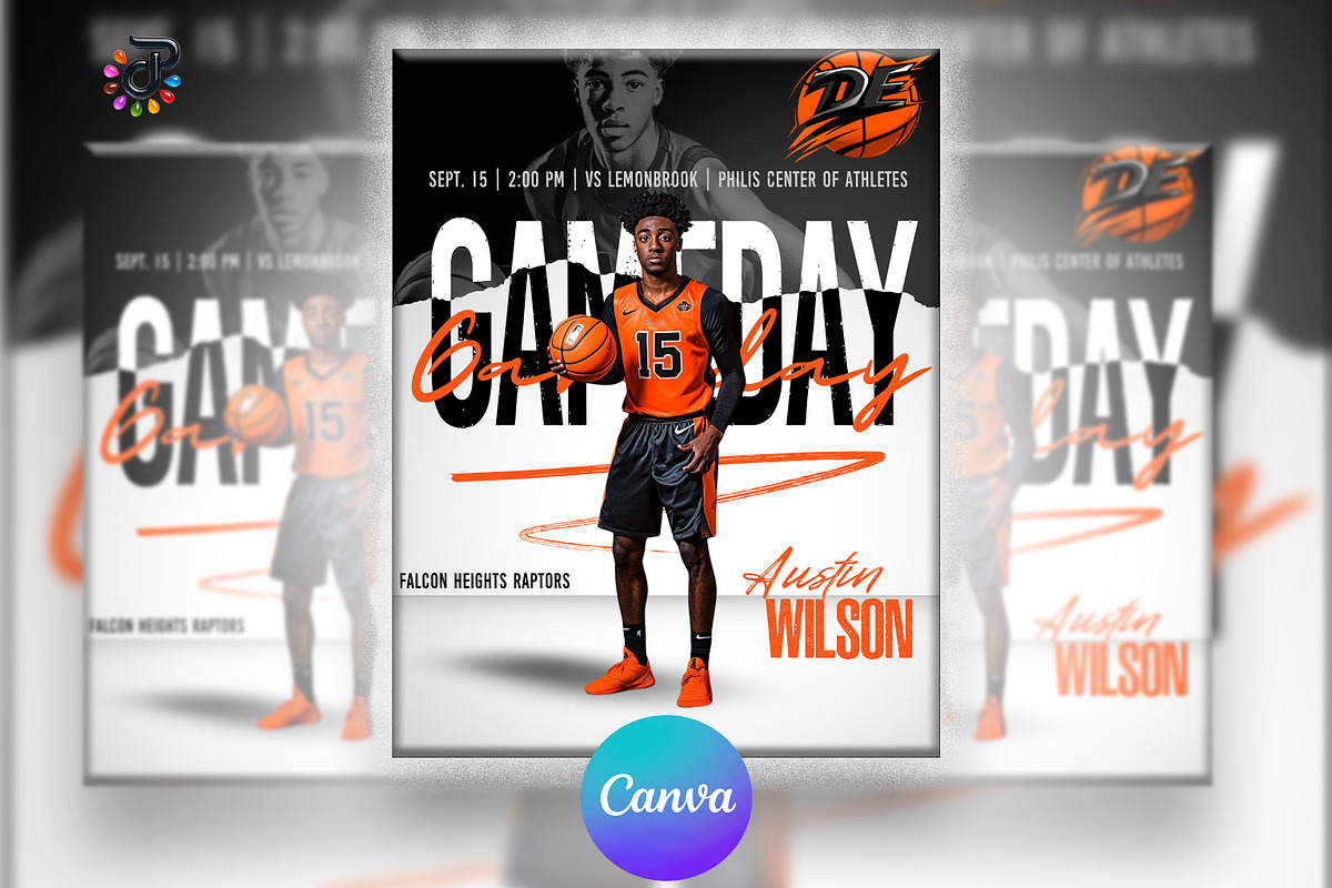 Sports Game Day Canva Flyer Template