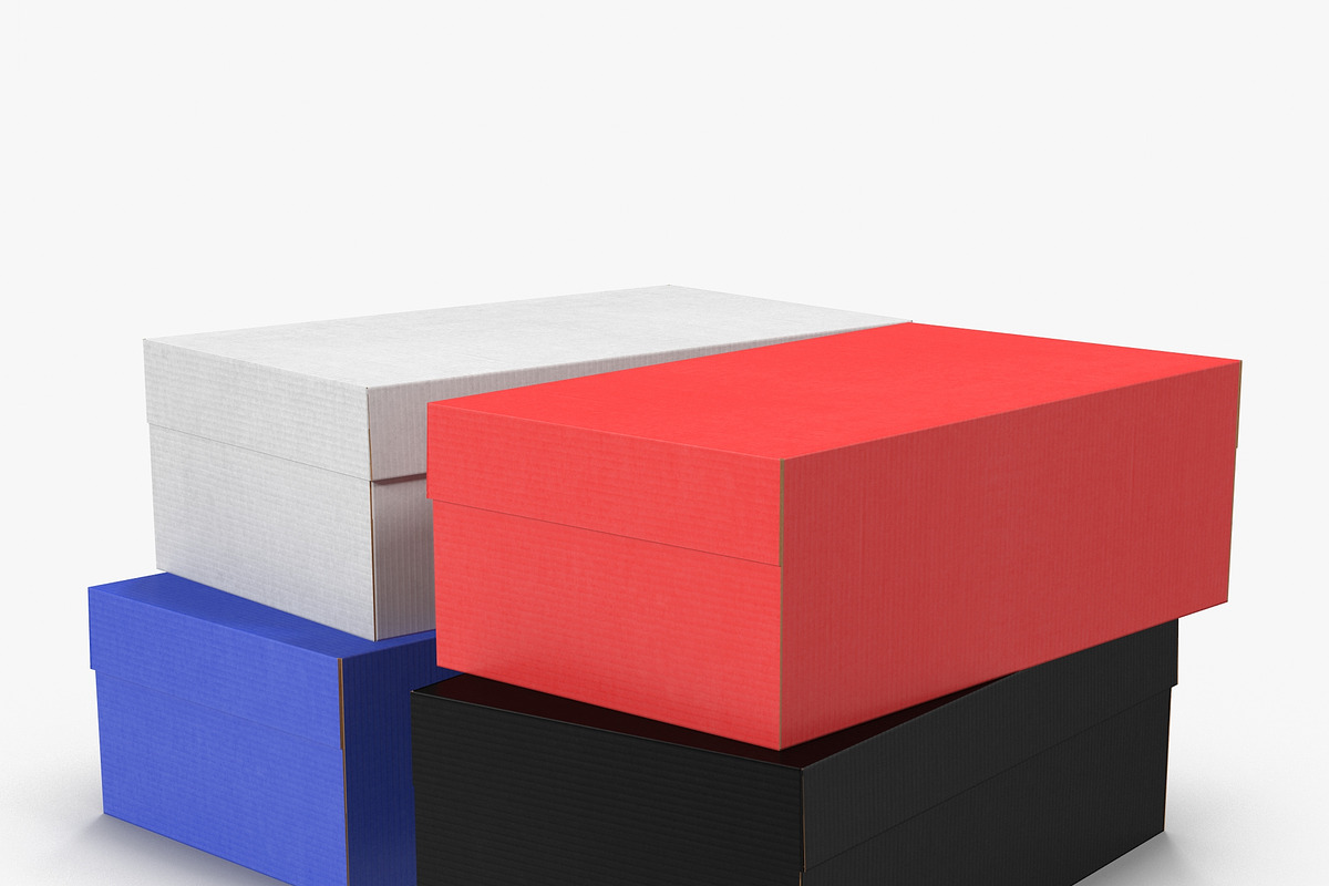 Colored Shoe Boxes Low-Poly, an Object 3D Model by 3D_PikNik (Photo 1 of 27)