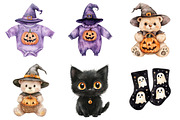 Halloween Baby Clipart Bundle, a Seasonal Illustration by CitraGraphics (Thumbnail 6 of 8)