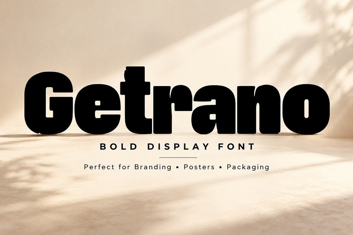 Getrano, a Sans Serif Font by Wow Magic (Photo 1 of 5)