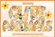 Cute Animals-PNG fonts, a Symbol Font by It me digital art (Thumbnail 1 of 5)