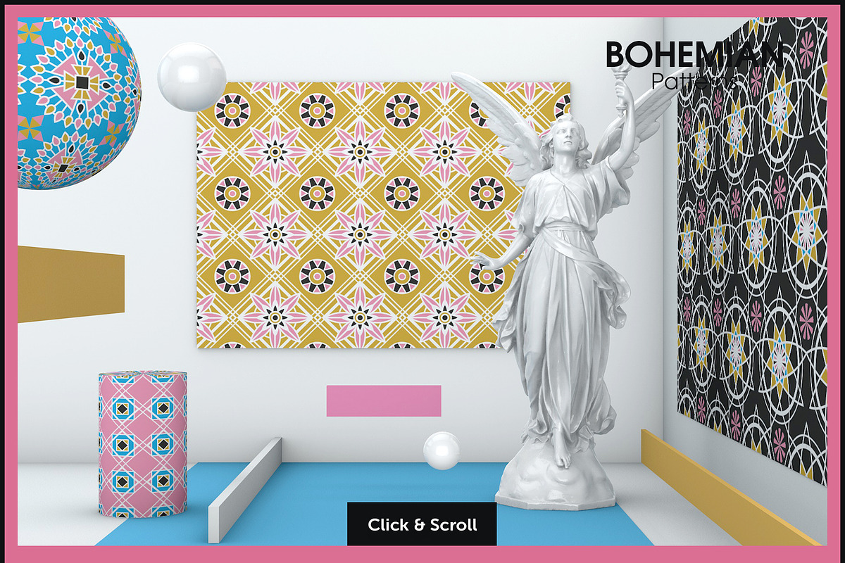 Bohemian vector patterns, a Pattern Graphic by Designnina Shop (Photo 6 of 6)