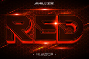Neon Red Editable Text Effect, a Layer Style Add-On by Niestart Creation (Thumbnail 2 of 2)