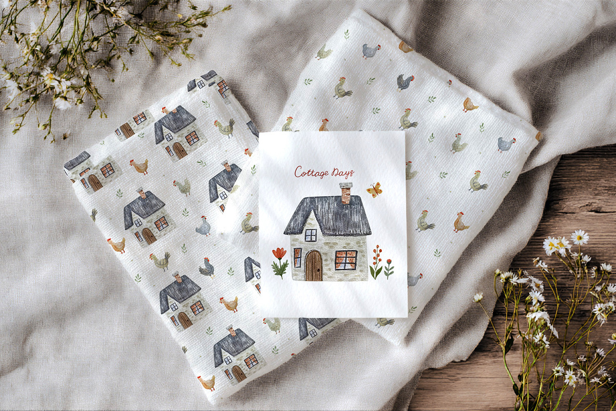 Country Cottage Charm Watercolor, a Decorative Illustration by Anna Druzhkova (Photo 24 of 32)