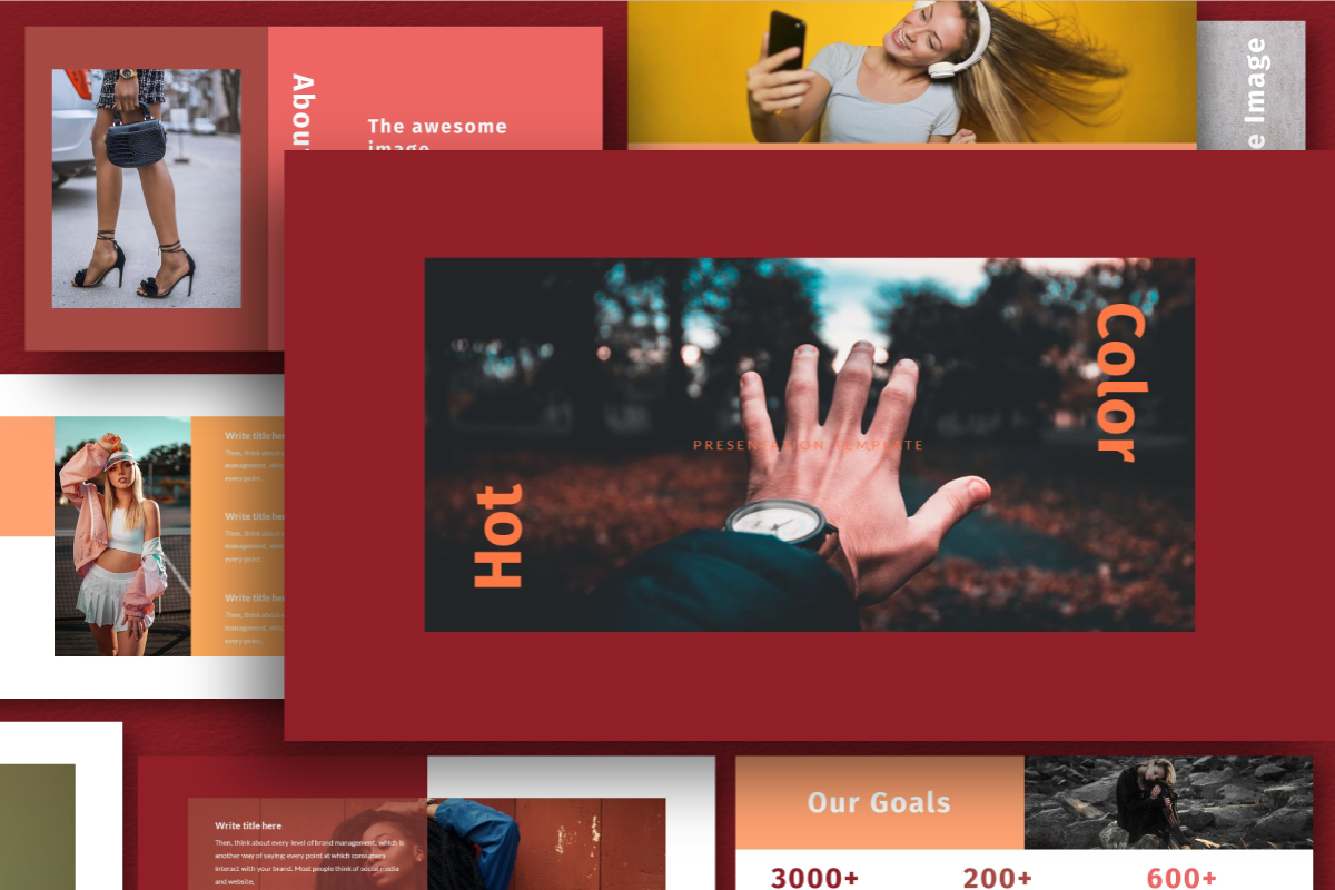 Hot Color Google Slide Template, a Presentation Template by Inkofert (Photo 3 of 12)