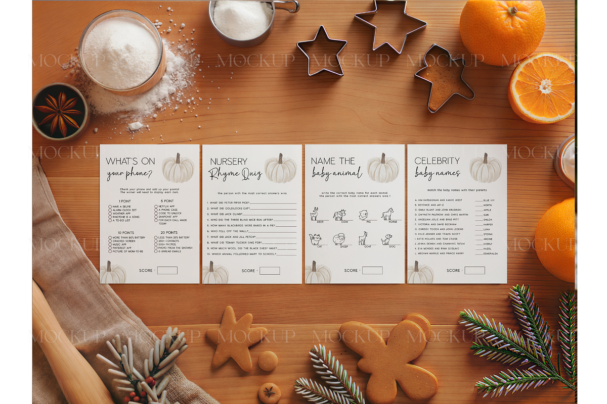 Christmas Baking Card Mockup Scene, a Product Mockup by MockupWizard (Photo 3 of 3)