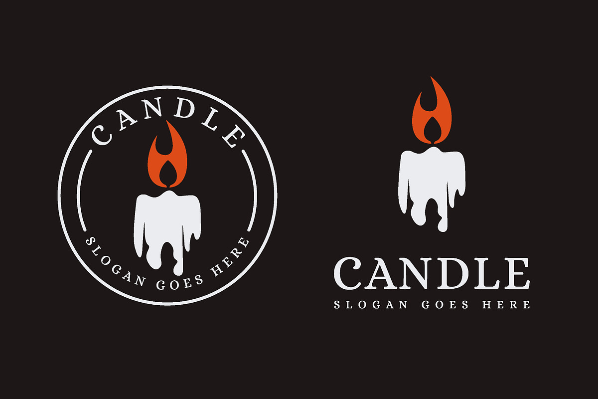 Simple candle logo vector icon, a Branding & Logo Template by DOMHOUZE