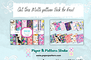 Preppy Red Flowers Digital Paper, a Background Graphic by Paper & Pattern Studio (Thumbnail 9 of 9)