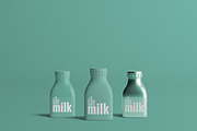 Milk Bottle Mock-Up 2 (Small), a Packaging Mockup by AY Mock-Ups (Thumbnail 10 of 11)