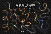 8 GLOWING METAL FONTS / 8 BRUSHES, a Handwritten Font by Nadin_Lebedeva (Thumbnail 3 of 16)