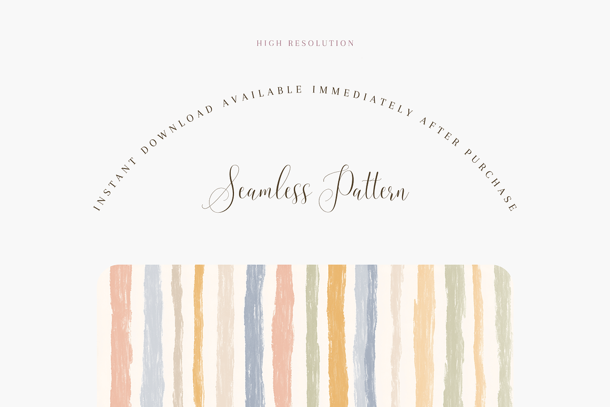 Kids Vintage Stripes Seamless Patter, a Pattern Graphic by Pati Charm Studio (Photo 2 of 7)