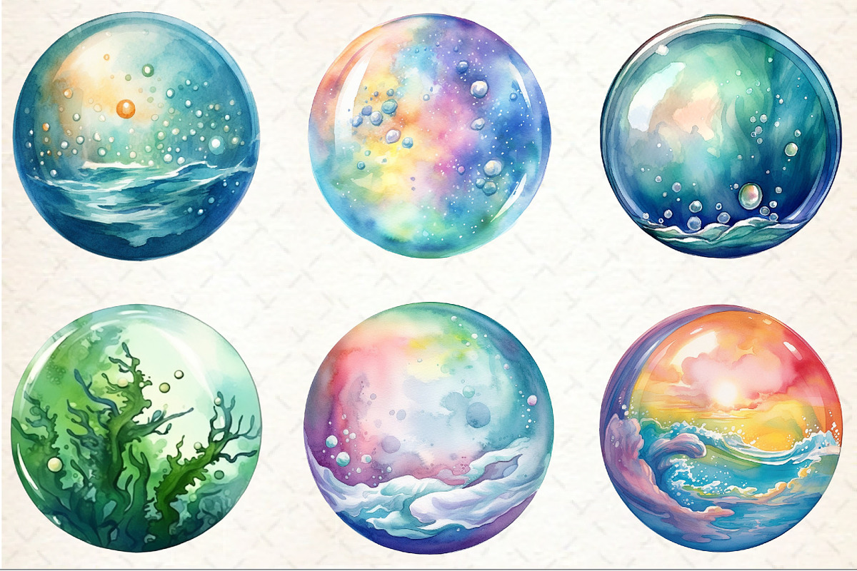 Ocean Bubbles Clipart, an Icon by Rose Art (Photo 4 of 4)