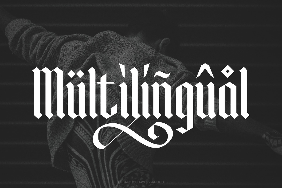 Roslenk - Blalckletter Font, a Blackletter Font by Flawless And Co (Photo 7 of 10)