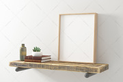 Frame Mockup hang on Floating Shelve, a Print Template by positvtplus (Thumbnail 2 of 2)
