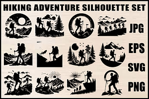 Hiking Adventure Vector Set, an Object Graphic by Creativeshirt