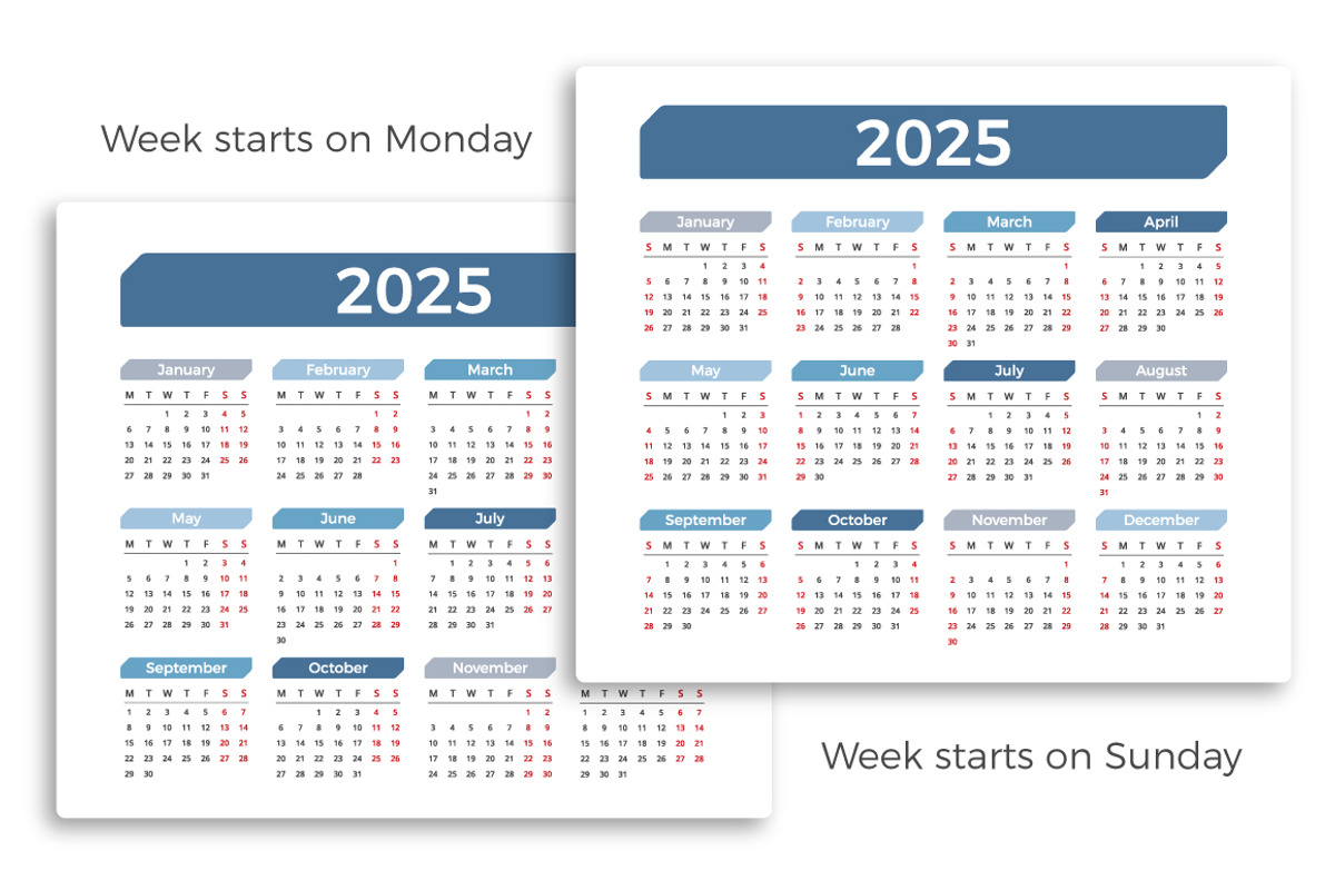 2025 Calendar, a Graphic by PixMarket