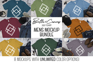Unlimited Colors! Mens Mockup Bundle